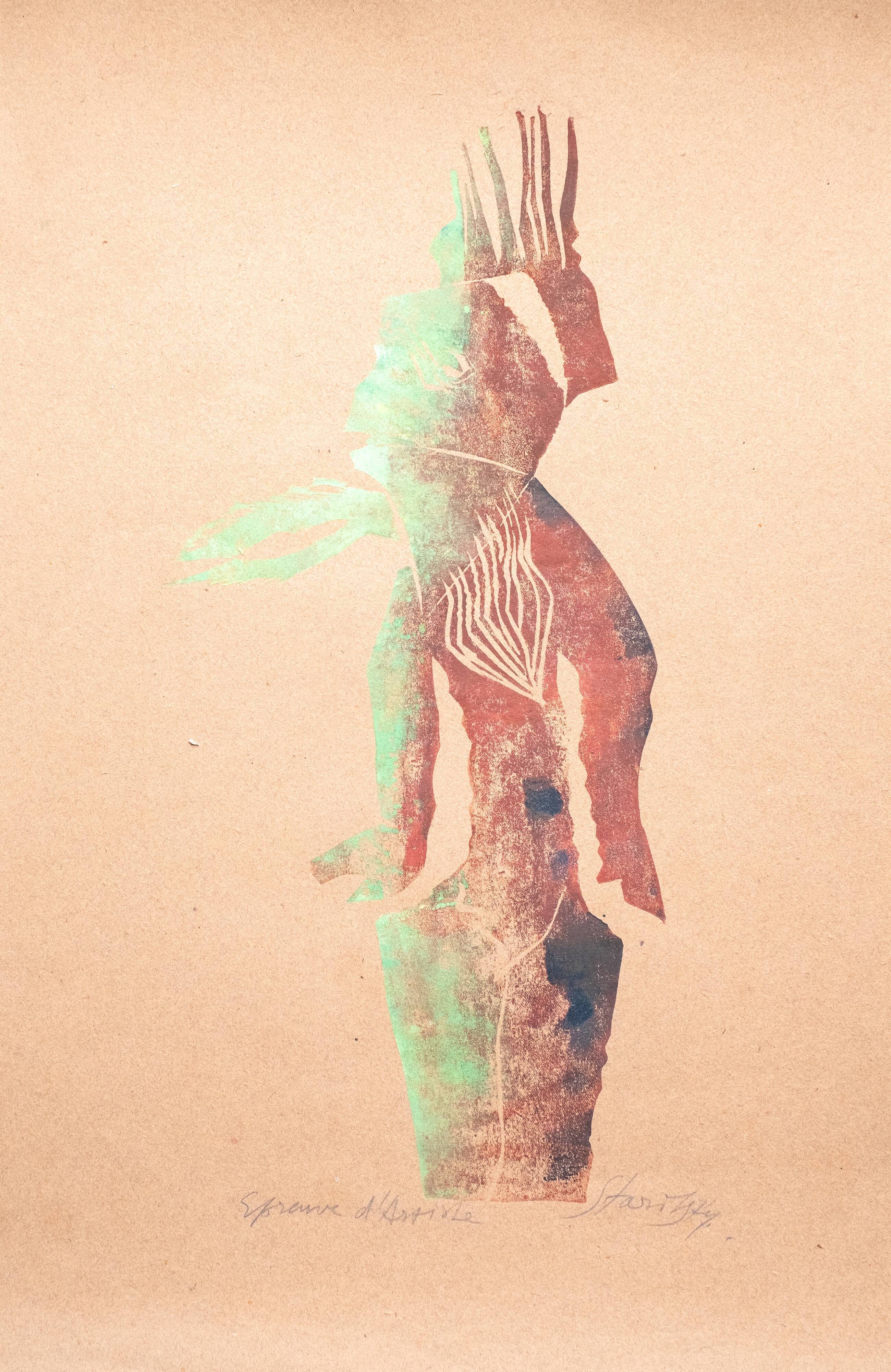 A. STARITSKY, ANTHROPOMORPHIC FORM, LITHOGRAPHY