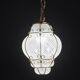 Venini Amazing Venetian Lantern in Murano Reticello Glass, 1950s