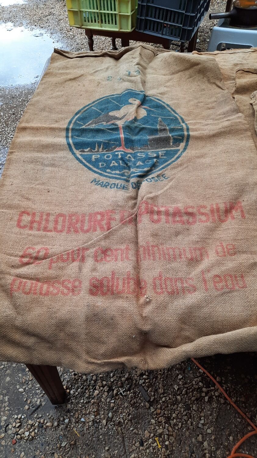 9 potash burlap bag from alsace
