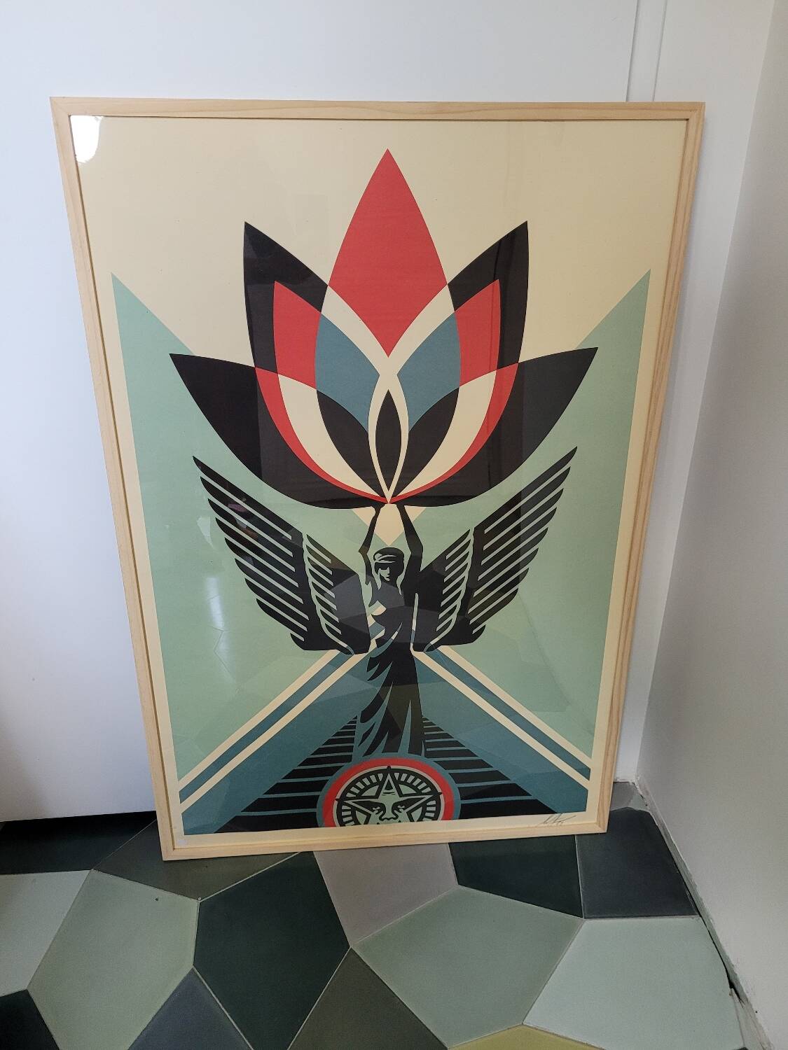 Obey "Lotus Angel" screen print