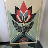 Obey "Lotus Angel" screen print