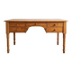 Large solid pine minister's desk with turned legs.