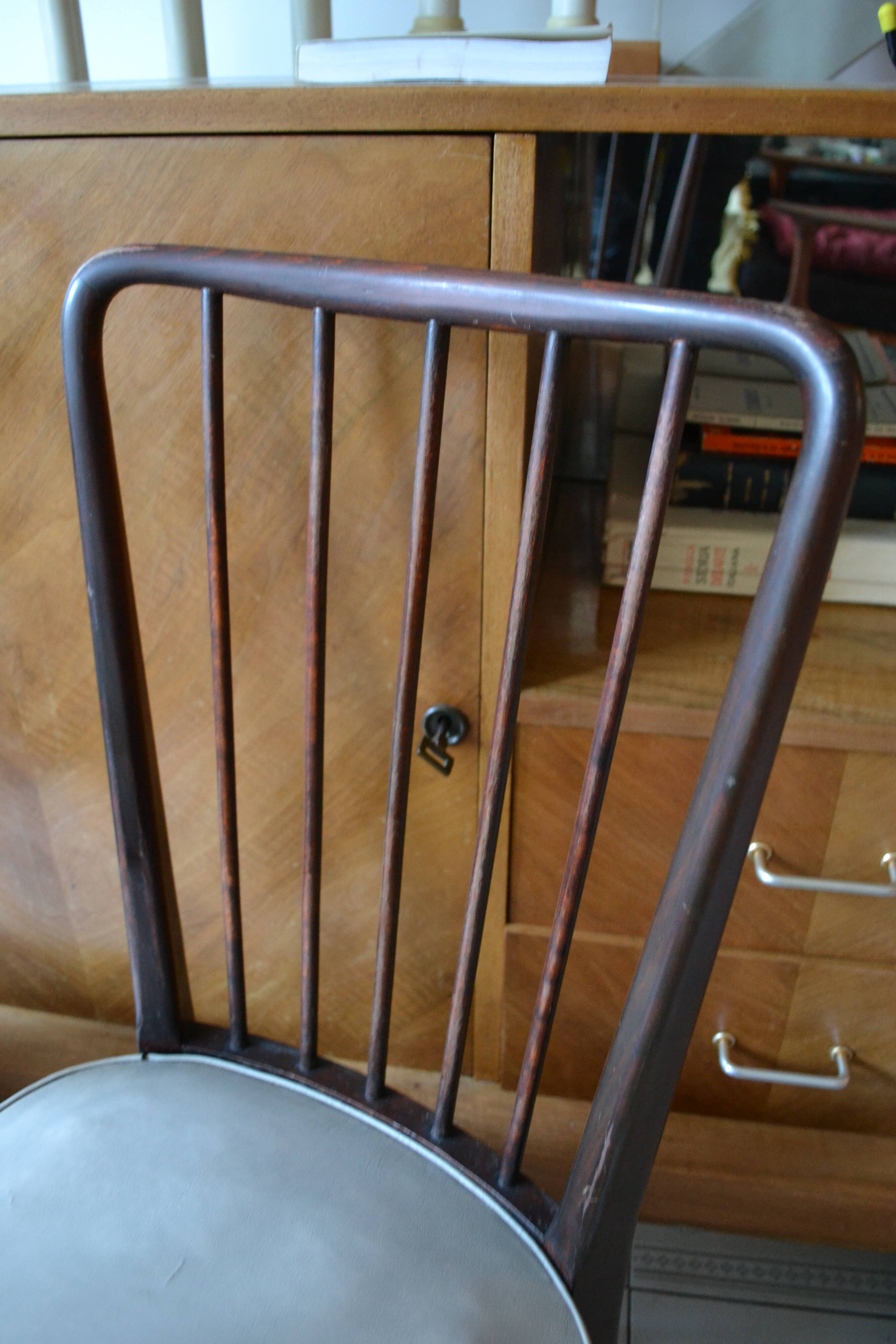 4 chairs Charles Ramos 60s solid beech