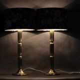 1960s  Pair of Large Brass Table Lamps, Denmark