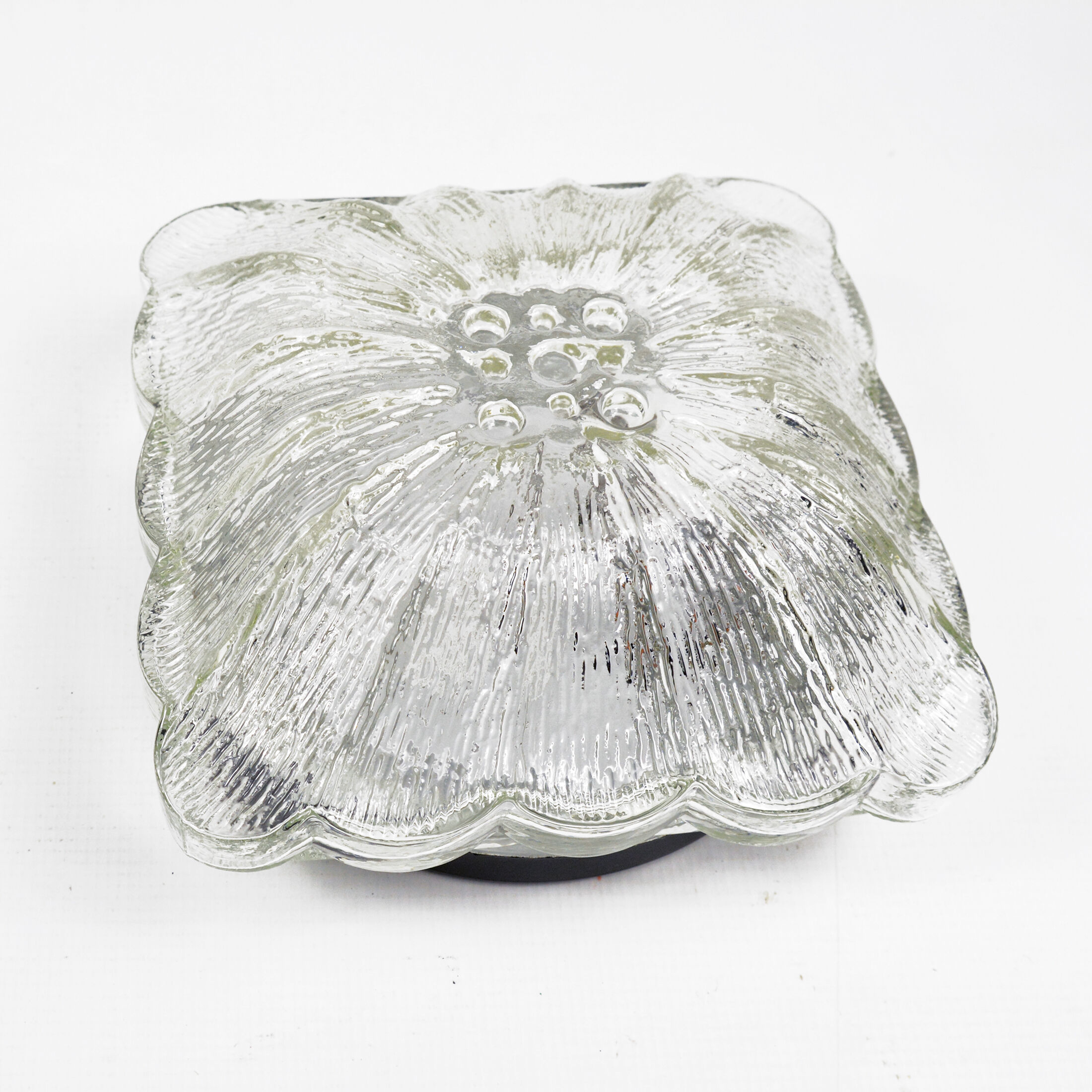 1970s modern glass plafond HP Leuchten, Germany