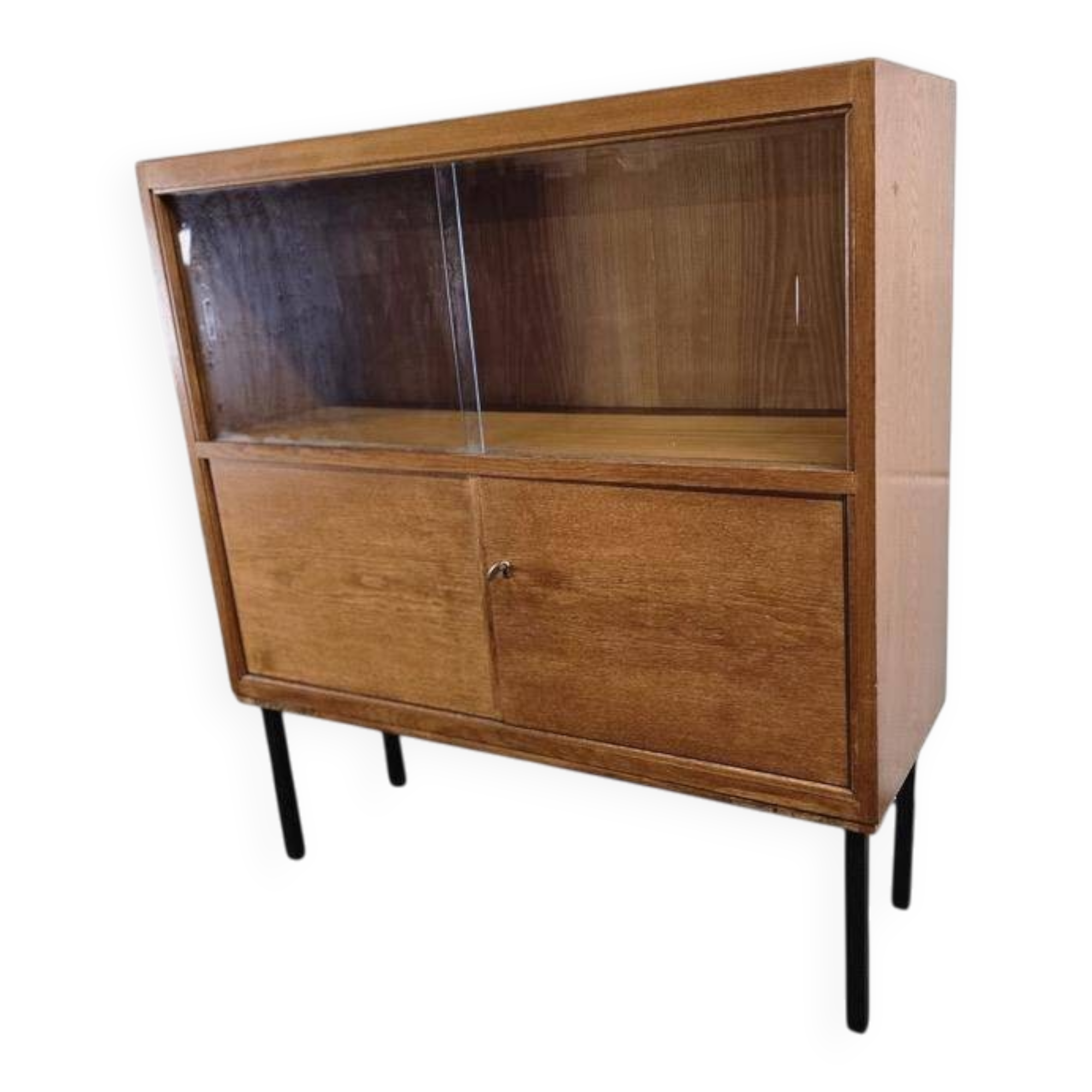 Vitrine / meuble bar / armoire vintage en bois