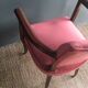 Fauteuil velours rose poudré