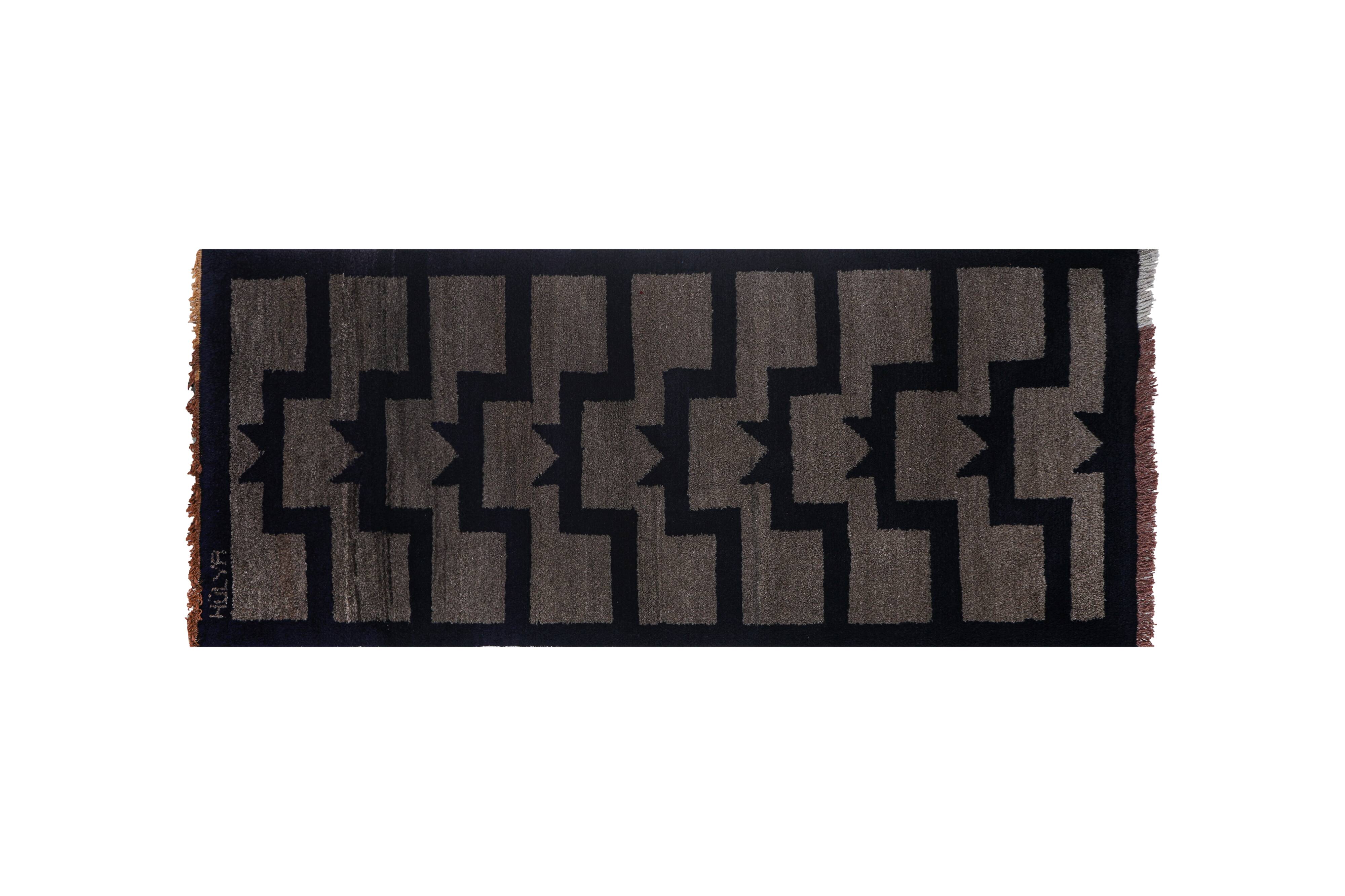 Vintage Turkish Oushak Rug Handwoven 83x190 cm