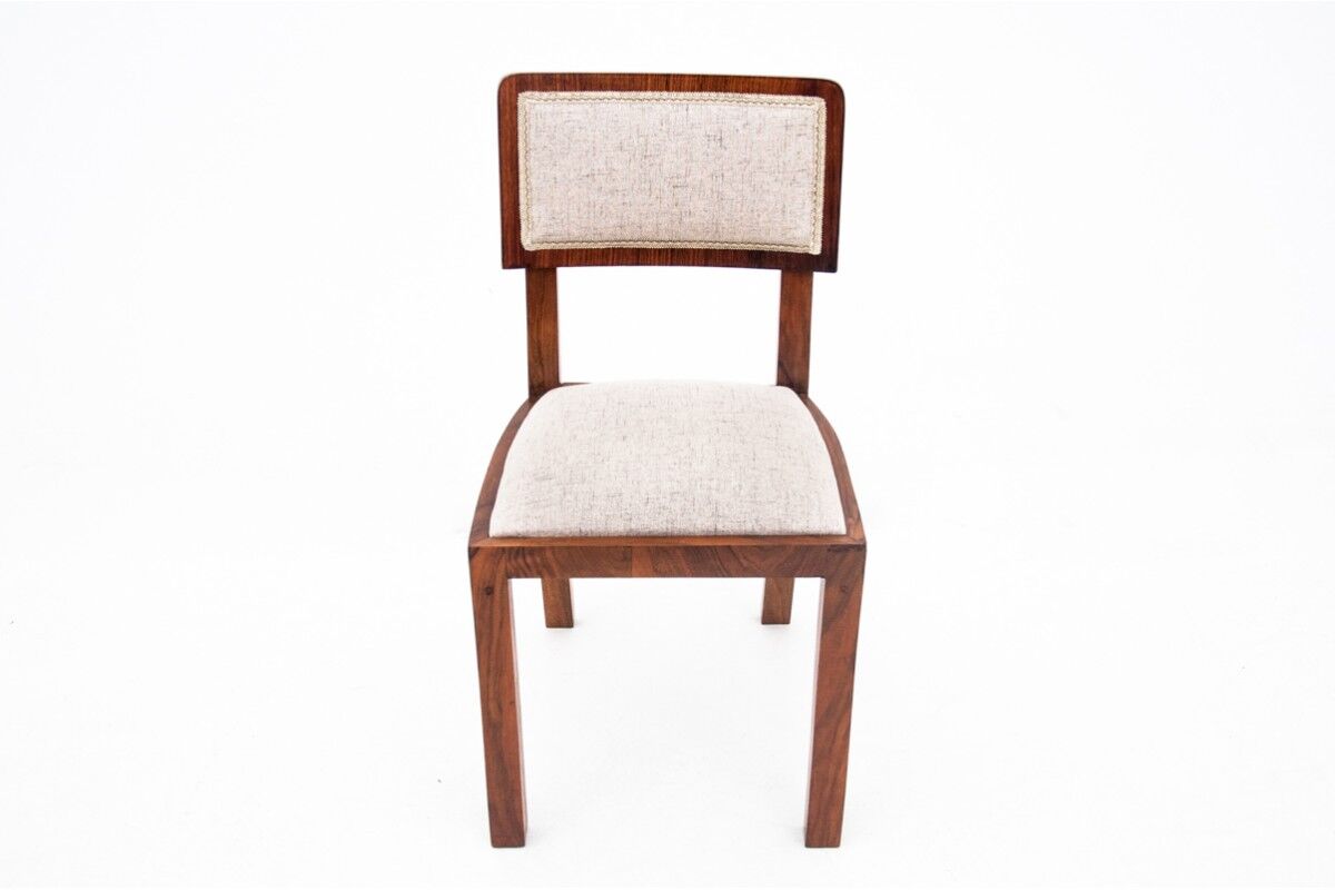 Art Deco dining set, table et 4 chairs, Poland, 1940s