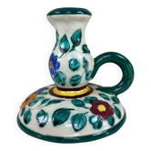 Decorated ceramic candle holder