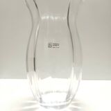 Transparent Murano Glass Vase by Moretti and Nason, Labeled, Italy 1990s