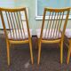Lot de 8 chaises scandinave bois et tissu