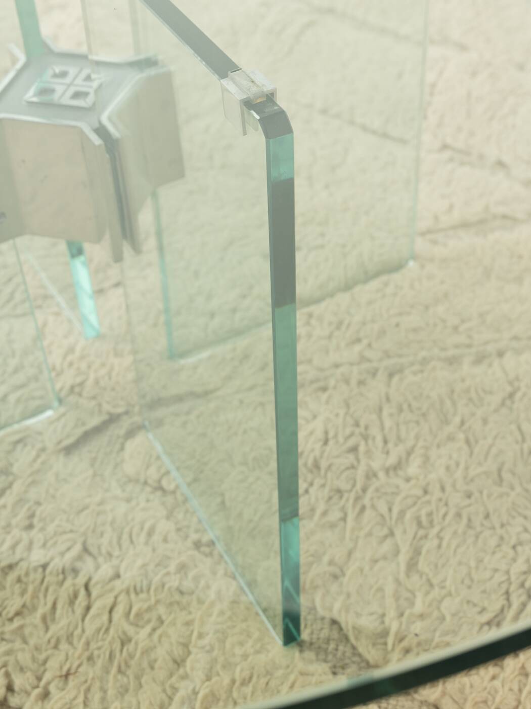 70s Glass Coffee Table by Peter Ghyczy