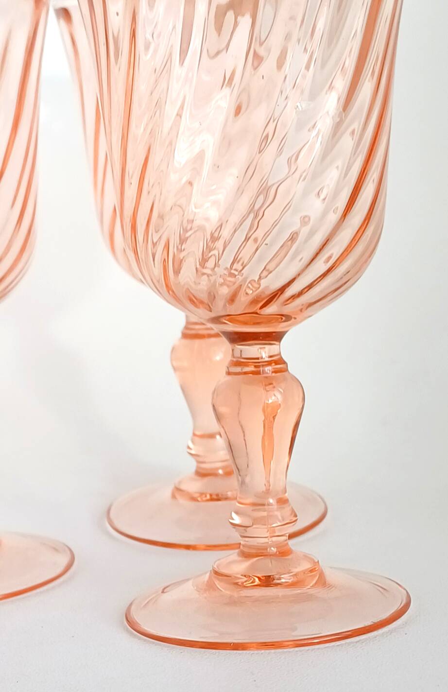 Verre rose torsade Luminarc rosaline