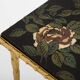 Bronze-gilded foliage side tables, Chinese lacquer, Maison Baguès, 1950.