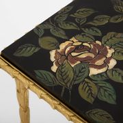 Tables d’appoint feuillage bronze doré laque de Chine Maison Baguès 1950
