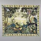 Wall tapestry with landscape and bird decoration, 20th century