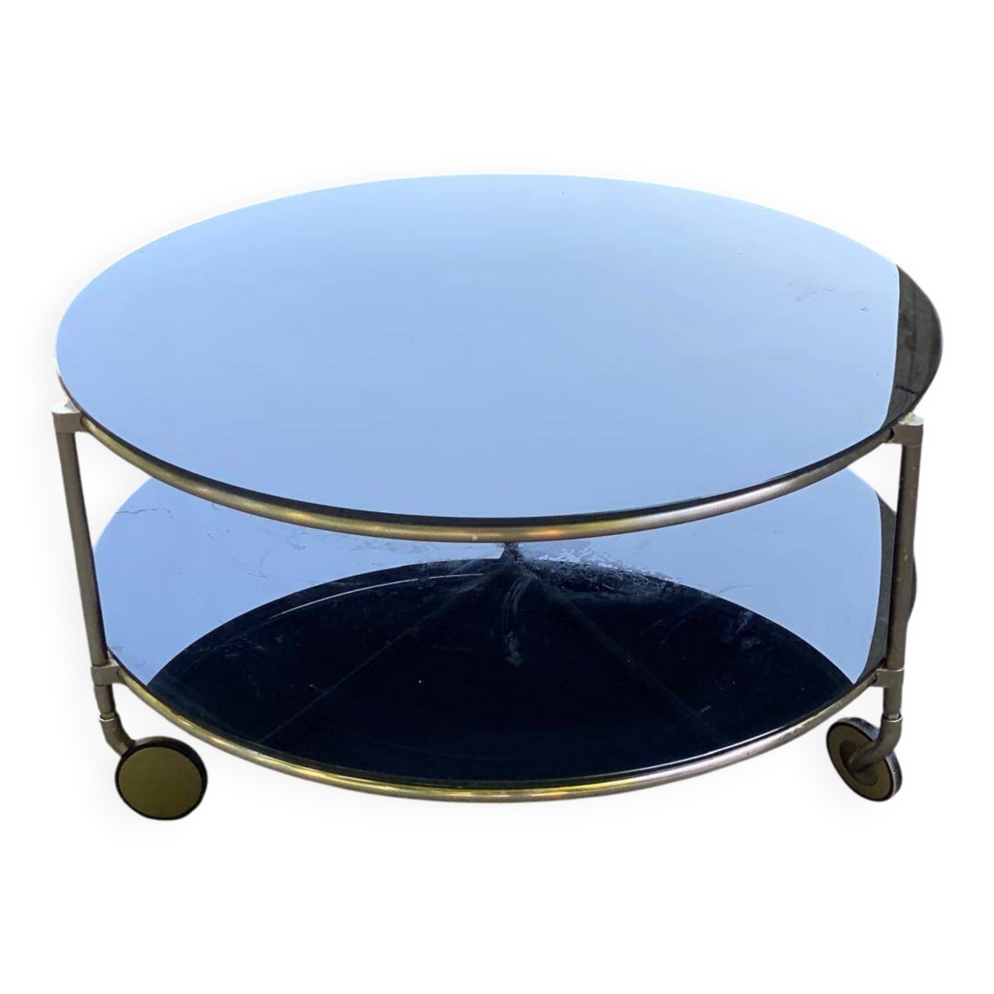 Strind Scandinavian coffee table in black glass by Ehlen Johansson for Ikea