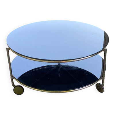 Table basse scandinave Strind en verre noir par Ehlen Johansson pour Ikea