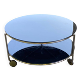 Strind Scandinavian coffee table in black glass by Ehlen Johansson for Ikea