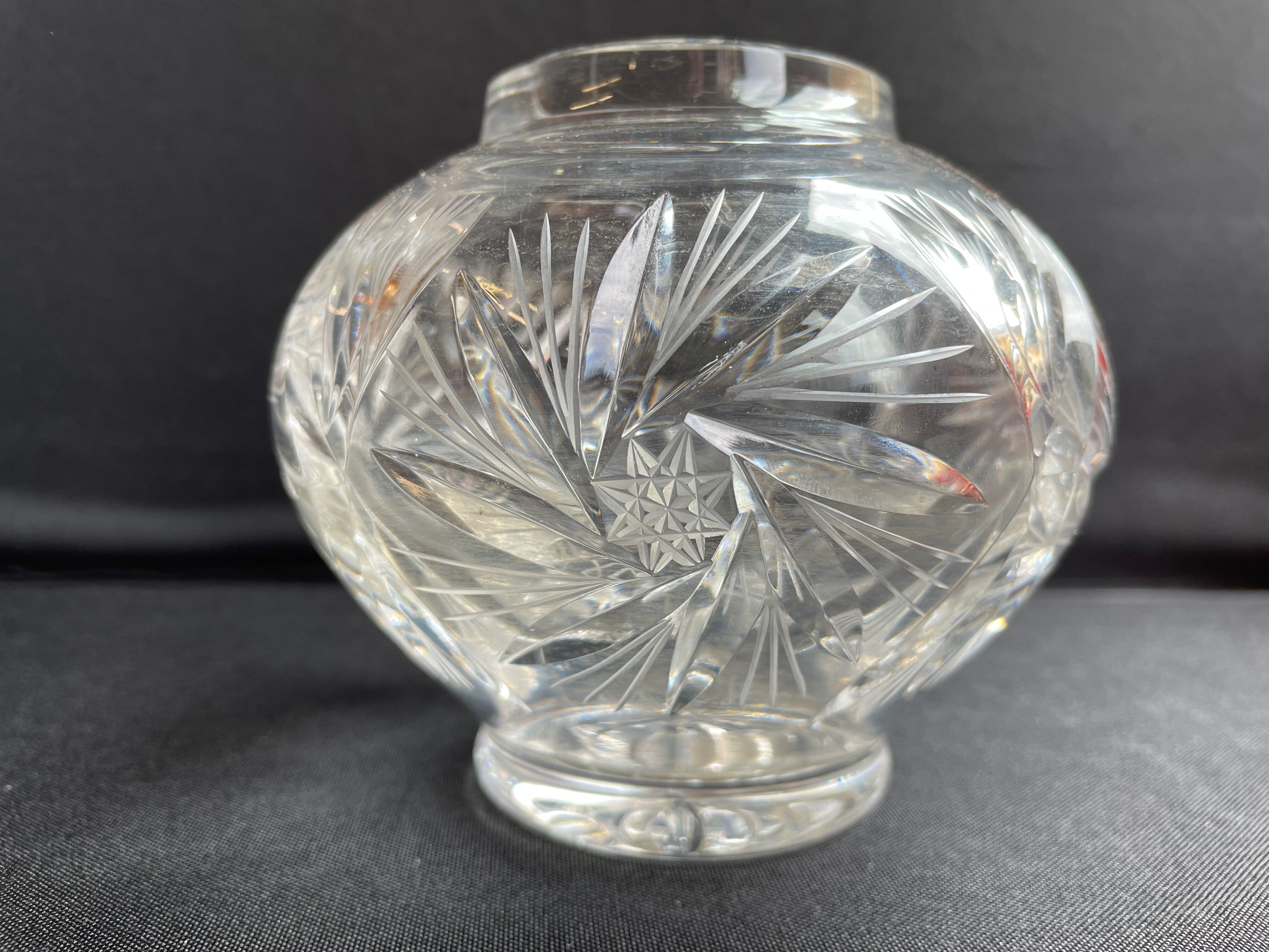 Ball Vase (1) - Cut Crystal