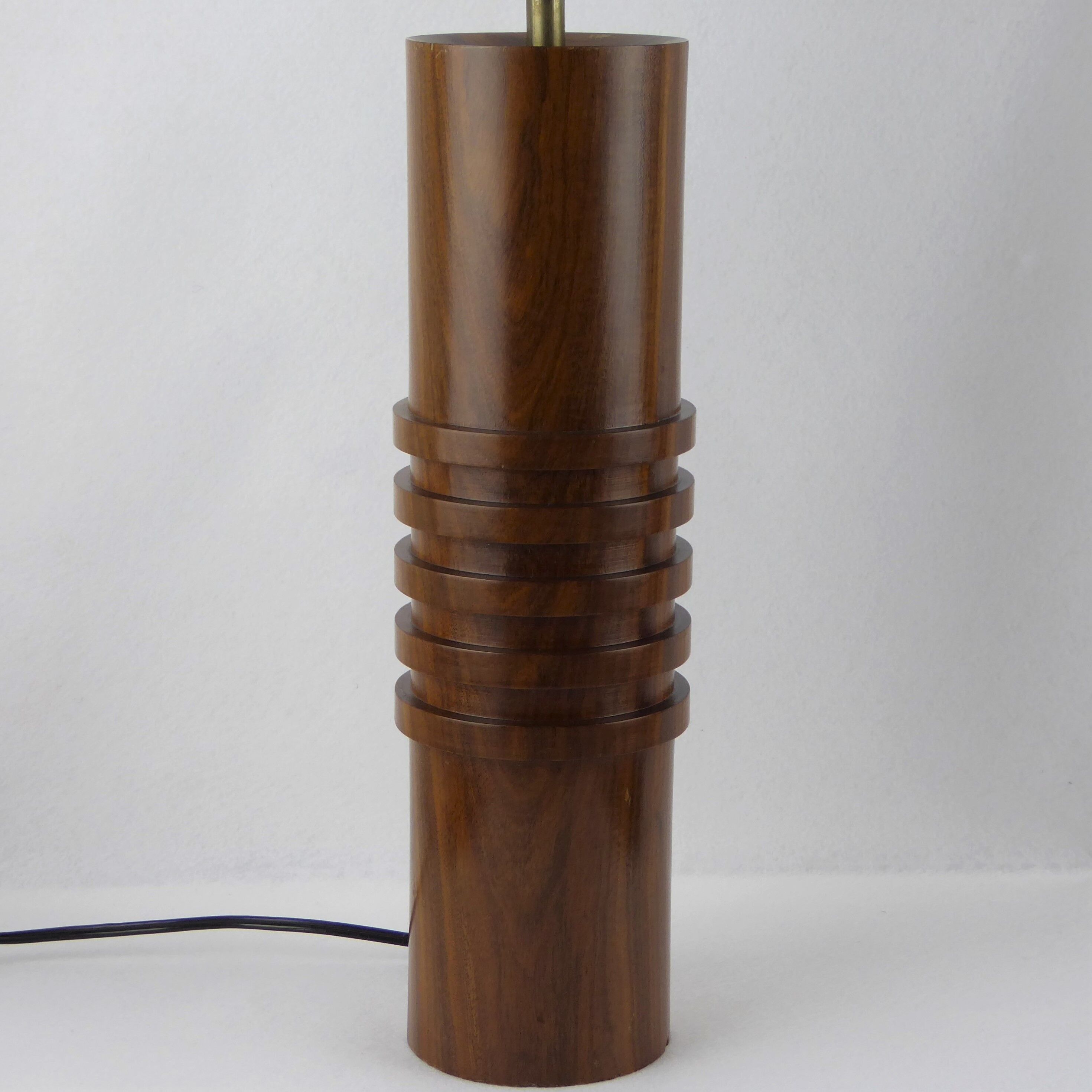 Massive rosewood lamp Denmark 1950