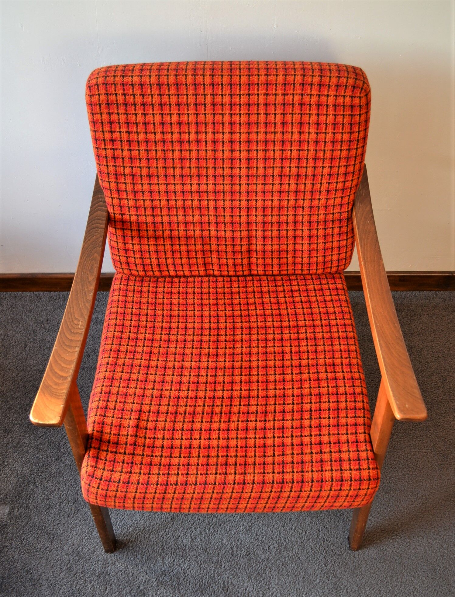 Scandinavian armchair sixties style Thonet Boomerang