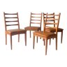 Ensemble de 4 chaises de salle à manger du milieu du siècle des années 1970 par Schreiber