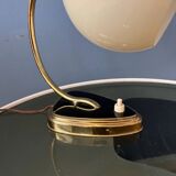 Mid-century art deco style opaline glass wall sconce or desk lamp