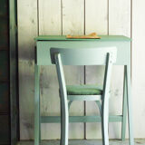 Bureau pieds compas et chaise Baumann vintage revisités