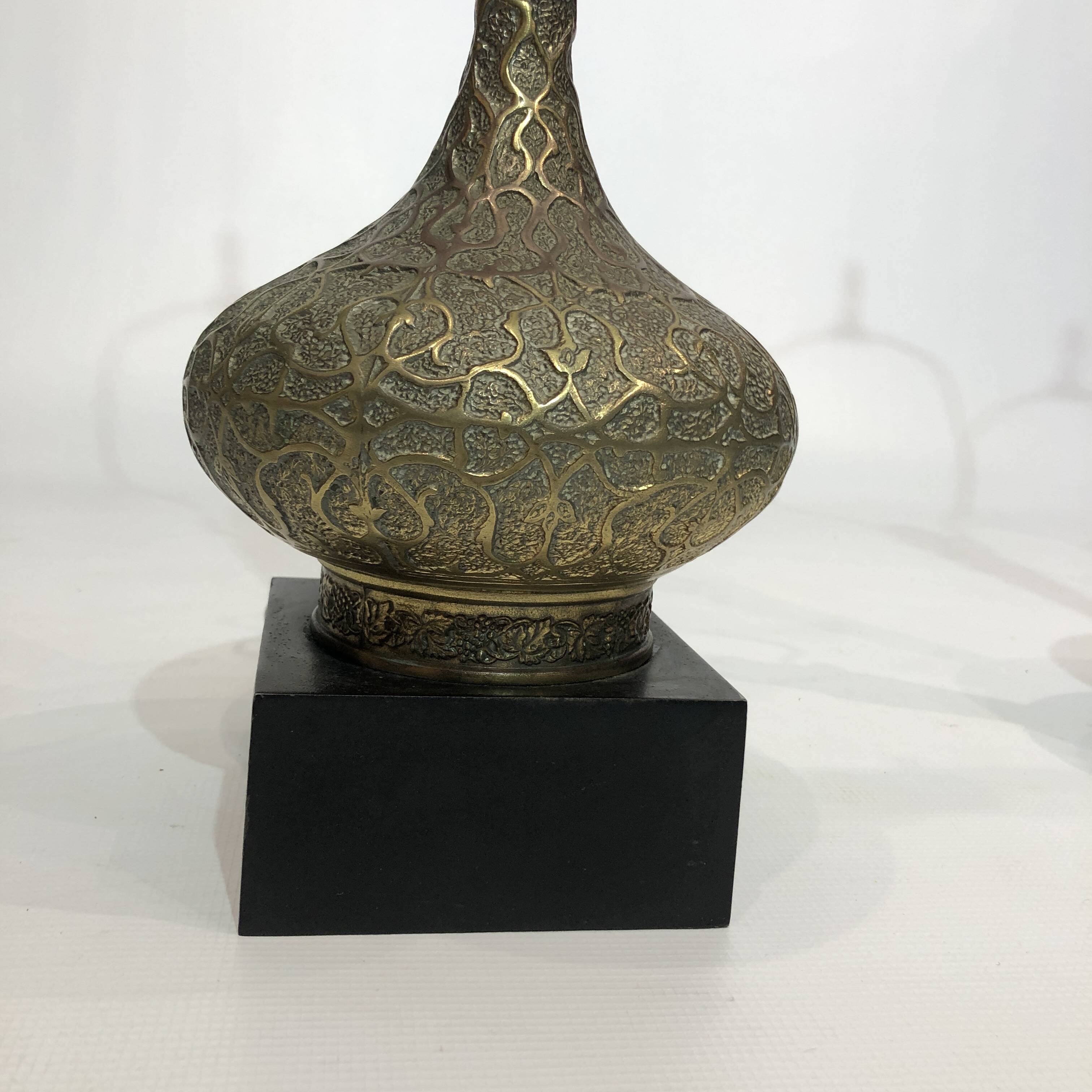 Pair Of Brass Oriental Style Table Lamps Mid Century 1960s Hollywood