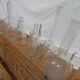 Lot of old soliflore vases chemistry laboratory equipment