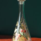 Liquor decanter - cherry decoration - art nouveau - Legras