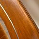 Set of 5 scandinavian chairs vintage teak and orange 70s