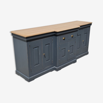 Furniture of trade oak patina gray six doors two drawers