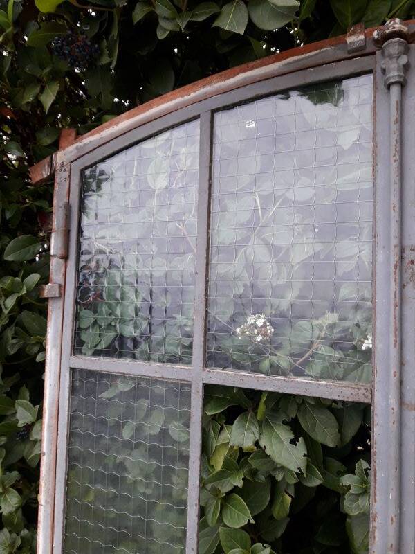 Window L107xH174 industrial curved metal glass roof frame reinforced glass