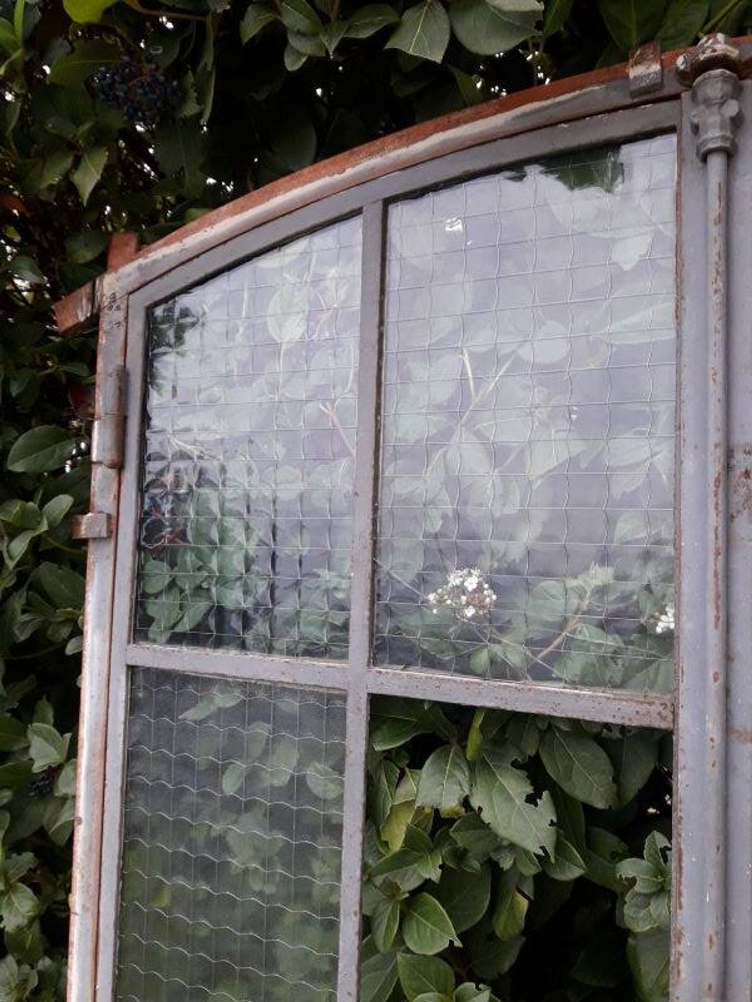 Window L107xH174 industrial curved metal glass roof frame reinforced glass