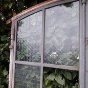 Window L107xH174 industrial curved metal glass roof frame reinforced glass