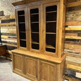 Large cherry wood bookcase