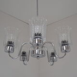 Chrome chandelier Jilove u Decina,1970