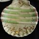 French antique asparagus plates in majolica