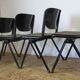 4 chaises Vertebra noires