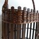 Hand-woven wooden bottle locker, bamboo and wicker