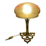 Lampe champignon style art nouveau signée p lucas et vianne