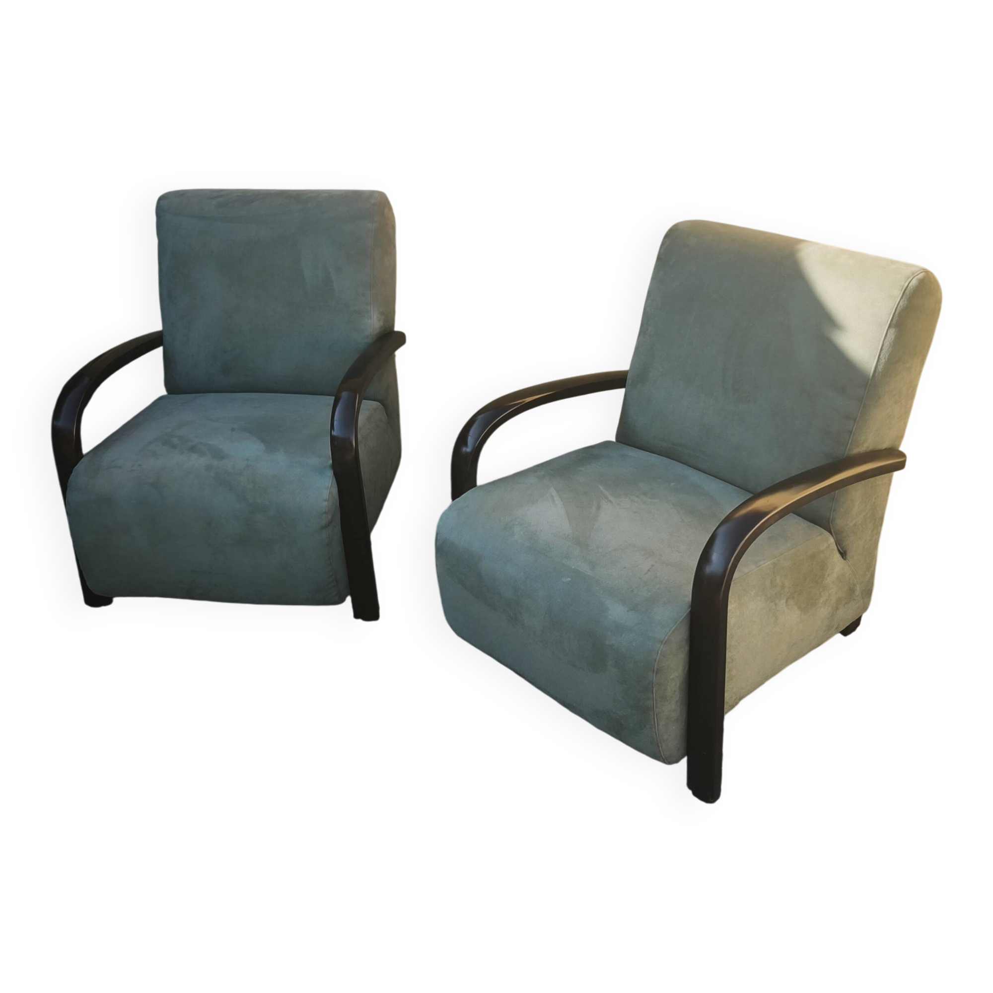 two vintage style armchairs