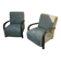 two vintage style armchairs