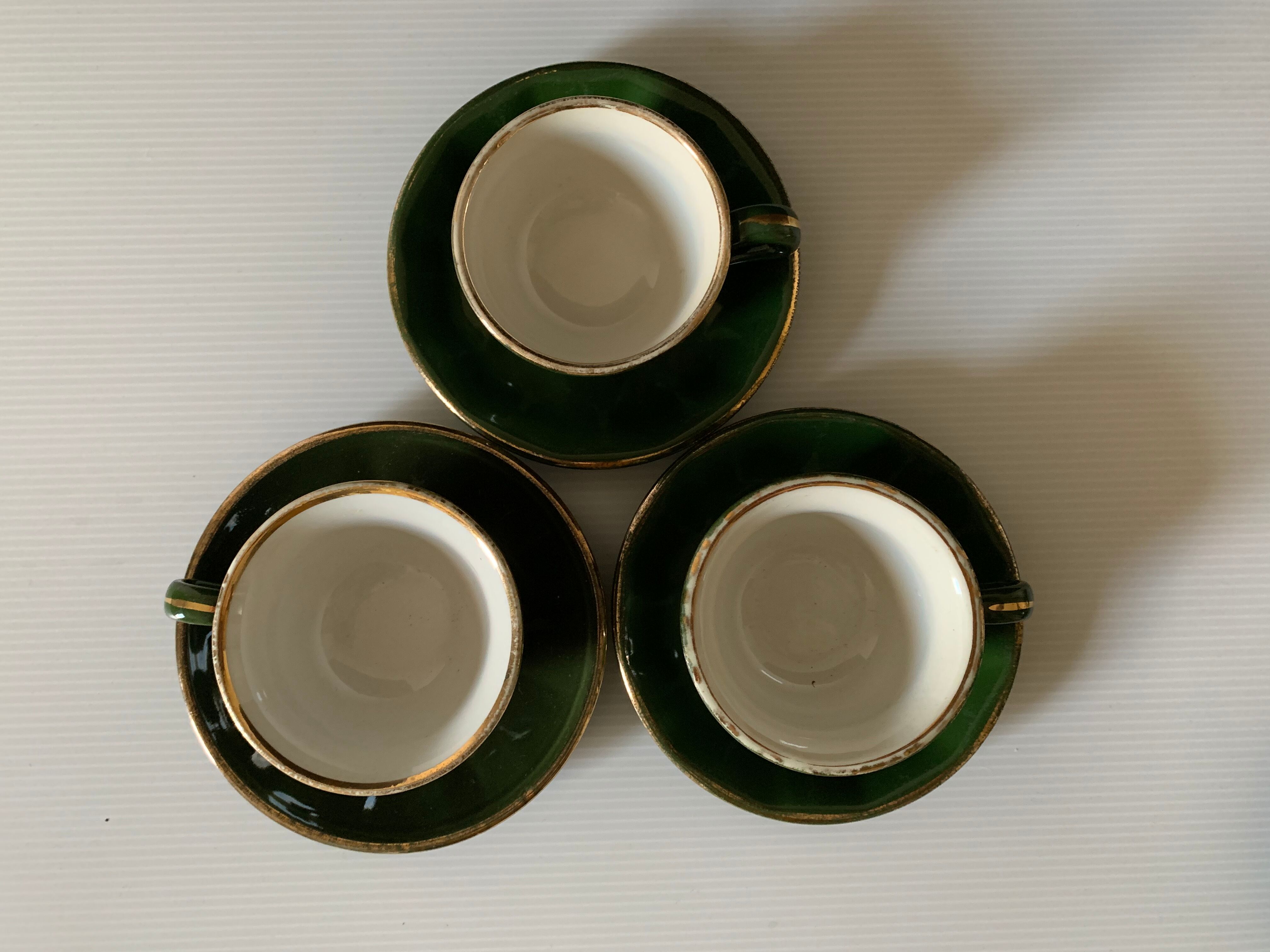 Lot de 3 tasses café vintage