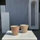 Set of 2 cups / mug Indonesian ceramic (matte brown)