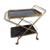 Foldable vintage bar trolley