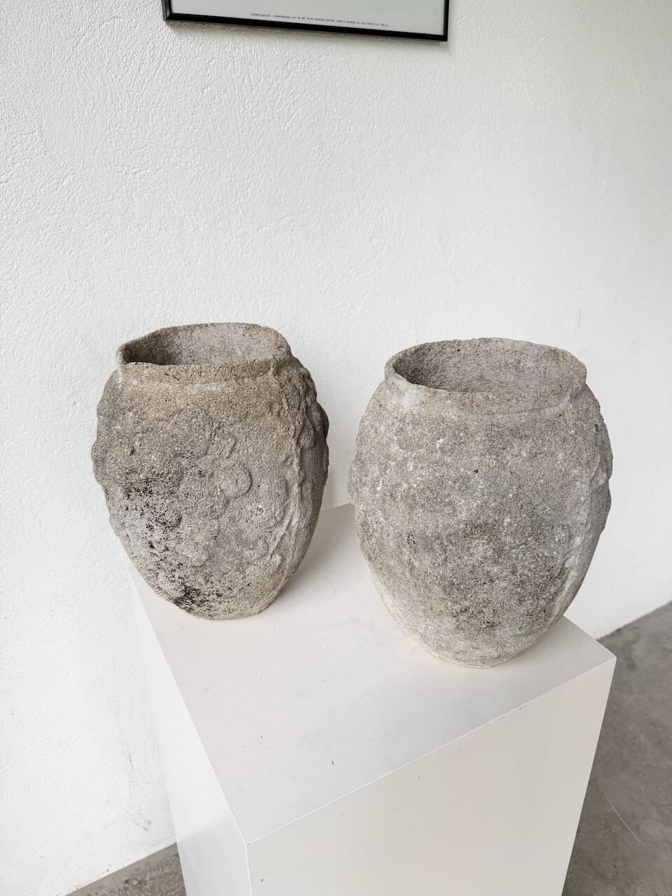 Pair of cement planters, 1900